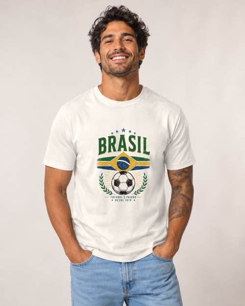 Brasil Vintage Futebol Tee